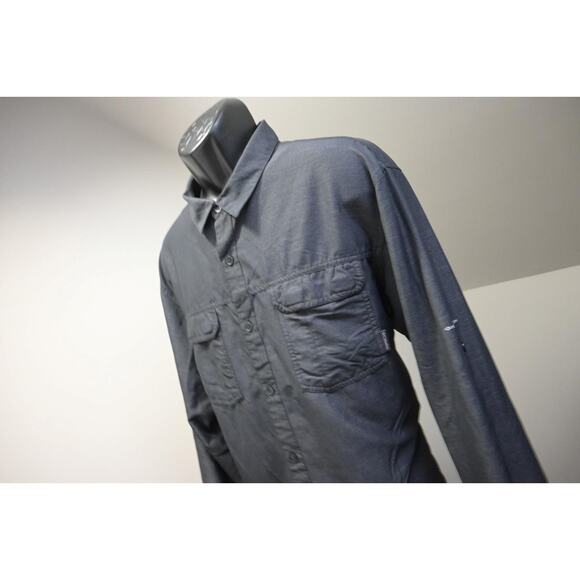 Columbia Omni-Wick Fishing Shirt Dark Gray Long Sleeve Camping Mens XL - Picture 1 of 10